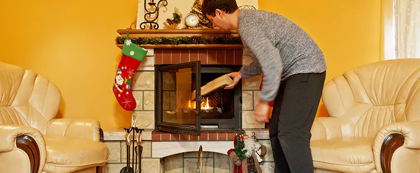 Rusted Metal Fireplace Restoration in Woodland, California